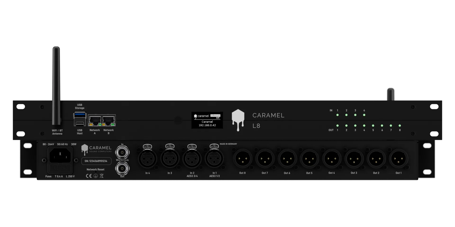 Caramel L8 front and back panel